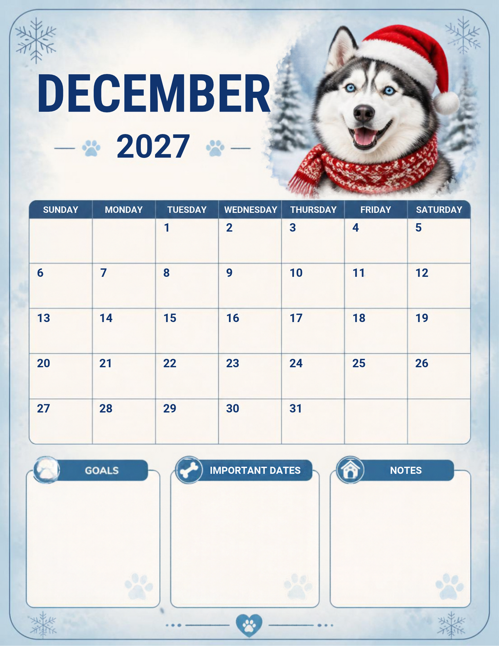 2027 digital Dog Days Planner